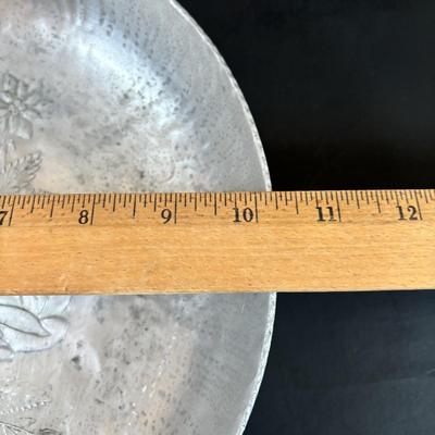 LOT 309: Vintage Biscuit Jars: Floral Glazed Porcelain & Glass, Cranberry Glass Sugar Shaker, Crystal Sugar Shaker, Hammer Aluminum...