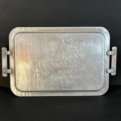 LOT 309: Vintage Biscuit Jars: Floral Glazed Porcelain & Glass, Cranberry Glass Sugar Shaker, Crystal Sugar Shaker, Hammer Aluminum...