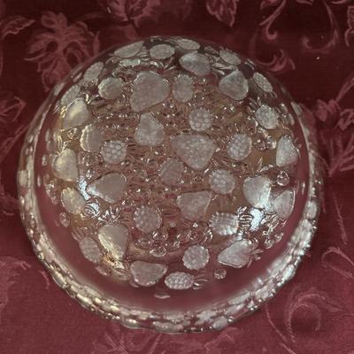 LOT 310: Signed VSL (Val St. Lambert) Crystal Crescent Shaped Fruit Tray/Salad Plates, Signed VSL Platter, Crystal Berry Bowl, FB Rogers...