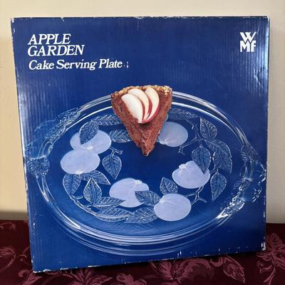 LOT 310: Signed VSL (Val St. Lambert) Crystal Crescent Shaped Fruit Tray/Salad Plates, Signed VSL Platter, Crystal Berry Bowl, FB Rogers...