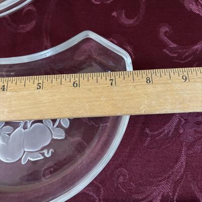 LOT 310: Signed VSL (Val St. Lambert) Crystal Crescent Shaped Fruit Tray/Salad Plates, Signed VSL Platter, Crystal Berry Bowl, FB Rogers...