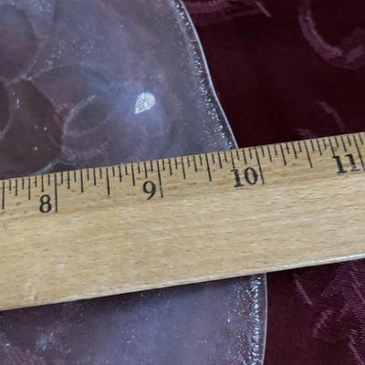 LOT 310: Signed VSL (Val St. Lambert) Crystal Crescent Shaped Fruit Tray/Salad Plates, Signed VSL Platter, Crystal Berry Bowl, FB Rogers...