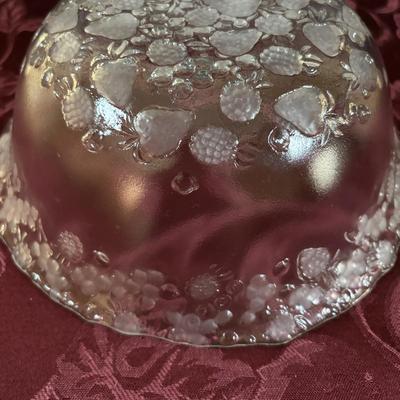 LOT 310: Signed VSL (Val St. Lambert) Crystal Crescent Shaped Fruit Tray/Salad Plates, Signed VSL Platter, Crystal Berry Bowl, FB Rogers...