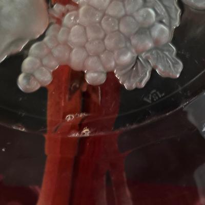 LOT 310: Signed VSL (Val St. Lambert) Crystal Crescent Shaped Fruit Tray/Salad Plates, Signed VSL Platter, Crystal Berry Bowl, FB Rogers...