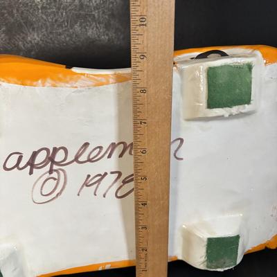 LOT 311: Ceramic Taxi Cookie Jar, Rose Garden Divided Serving Dish, Wooden Nut Bowl w/Nut Crackers & Anchor Hocking Pantry Jar