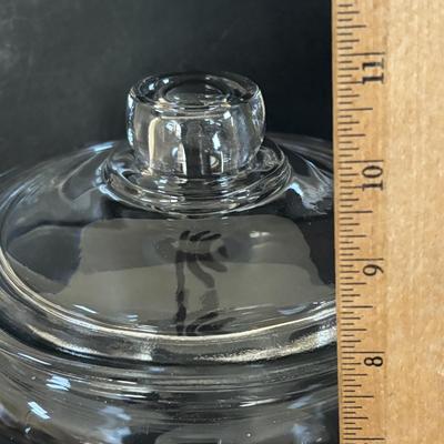 LOT 311: Ceramic Taxi Cookie Jar, Rose Garden Divided Serving Dish, Wooden Nut Bowl w/Nut Crackers & Anchor Hocking Pantry Jar