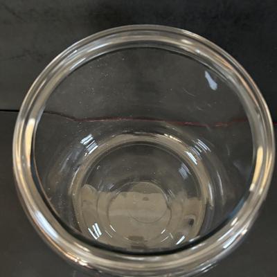 LOT 311: Ceramic Taxi Cookie Jar, Rose Garden Divided Serving Dish, Wooden Nut Bowl w/Nut Crackers & Anchor Hocking Pantry Jar