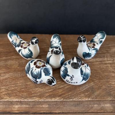 LOT 313: Wooden & Ceramic Apothecary/Spice Cabinet, Hecho En Mexico Pottery Hen Planter, Pottery, Devon Motto Ware Egg Cup & More