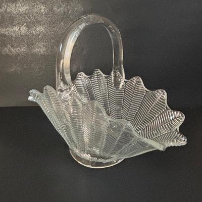 LOT 317: Art Glass Yellow Pitcher & Green Confetti Bud Vase, Delicate Glass Candlestick w/a hint of Yellow, LE Smith Flower Basket,...