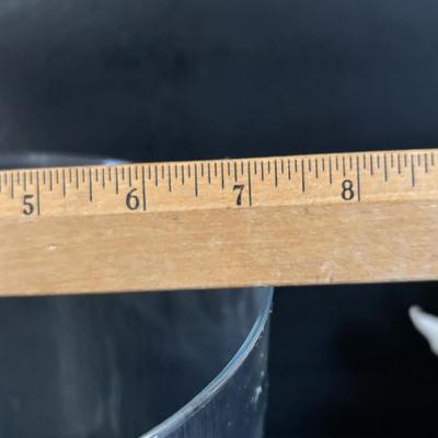 LOT 317: Art Glass Yellow Pitcher & Green Confetti Bud Vase, Delicate Glass Candlestick w/a hint of Yellow, LE Smith Flower Basket,...