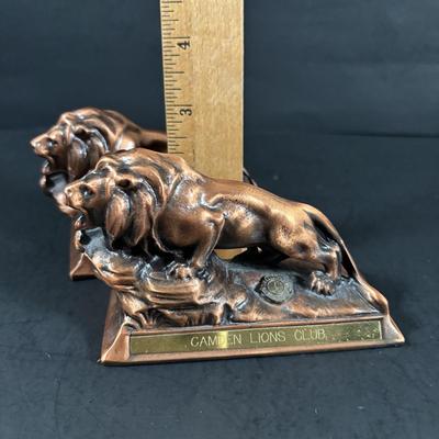 LOT 324: Inkstand w/Central Pump Inkwell & Open Inkwells to Either Side, Carved Roman Gothic Figural Magnifying Glass & Letter...