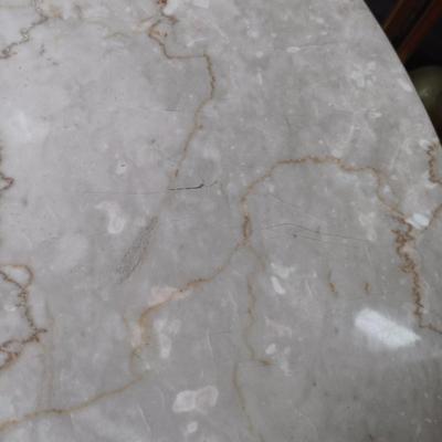 LOT 329: Empire Style Marble Top Pedestal Side Table