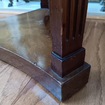 LOT 329: Empire Style Marble Top Pedestal Side Table