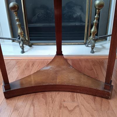 LOT 329: Empire Style Marble Top Pedestal Side Table