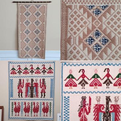 LOT 332: Pair of Woven Textile Tapestries