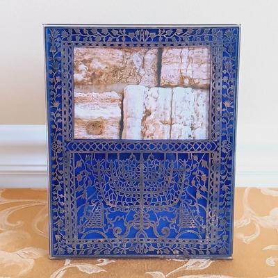 LOT 336: Vintage Brass Kiddush Goblets, Solid Brass Menorah, Embossed Brass Queen of Sheba Plaque & More