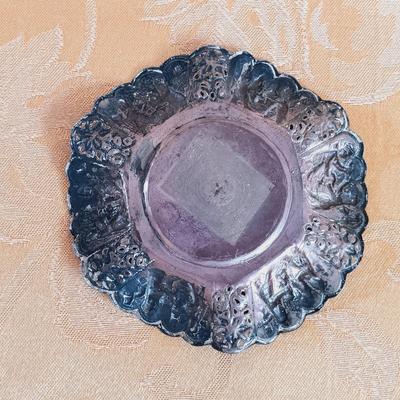 LOT 336: Vintage Brass Kiddush Goblets, Solid Brass Menorah, Embossed Brass Queen of Sheba Plaque & More