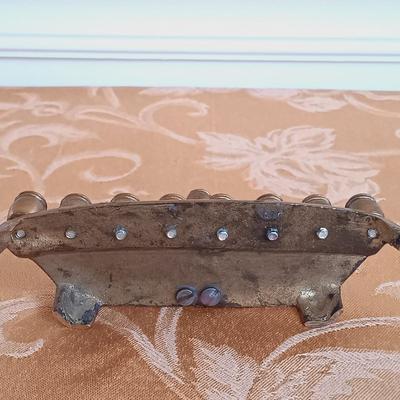 LOT 336: Vintage Brass Kiddush Goblets, Solid Brass Menorah, Embossed Brass Queen of Sheba Plaque & More