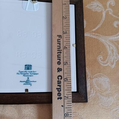 LOT 337: Vintage Velvet Belt with Verse from Malachi, Bronze Grand Street Boys Plaque, Portuguese Synagogue Tile & More