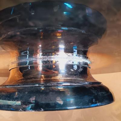 LOT 340: Frosted Petal Crystal Glass Wine and Champagne Glasses, Metal and Glass Lazy Susan, Crystal Candleholder & More