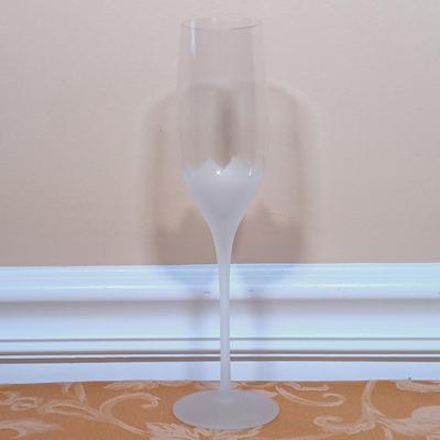 LOT 340: Frosted Petal Crystal Glass Wine and Champagne Glasses, Metal and Glass Lazy Susan, Crystal Candleholder & More