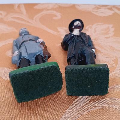 LOT 341: Solid Bronze 'Thinking Man' Bookends, Wheaton George Washinton Ink Bottle & More