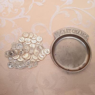 LOT 341: Solid Bronze 'Thinking Man' Bookends, Wheaton George Washinton Ink Bottle & More