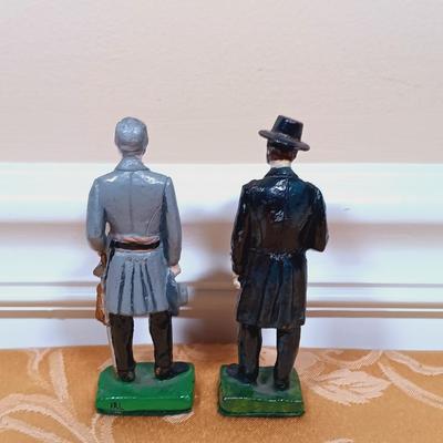 LOT 341: Solid Bronze 'Thinking Man' Bookends, Wheaton George Washinton Ink Bottle & More