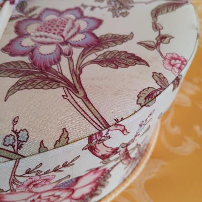 LOT 342: Summer Hat Collection w/ Hat Boxes & Decorative Floral Box