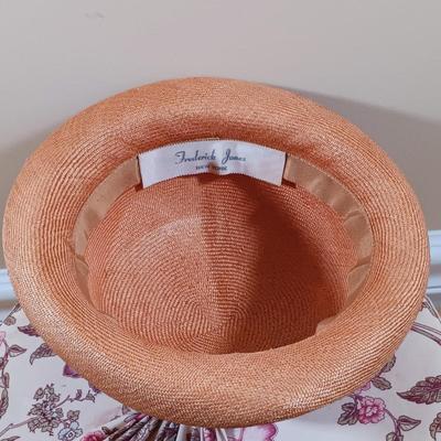 LOT 342: Summer Hat Collection w/ Hat Boxes & Decorative Floral Box