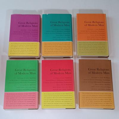 LOT 347: Vintage Book Sets- 'A History of Judaism' 1970s Box Set, Braziller's 1961 'Great Religions of Modern...