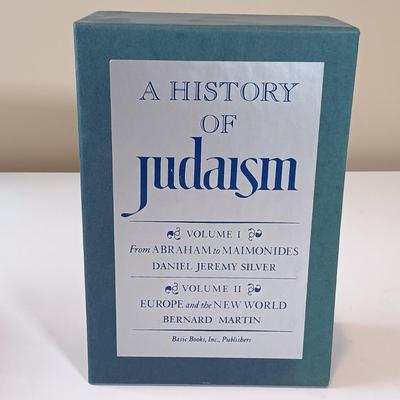 LOT 347: Vintage Book Sets- 'A History of Judaism' 1970s Box Set, Braziller's 1961 'Great Religions of Modern...