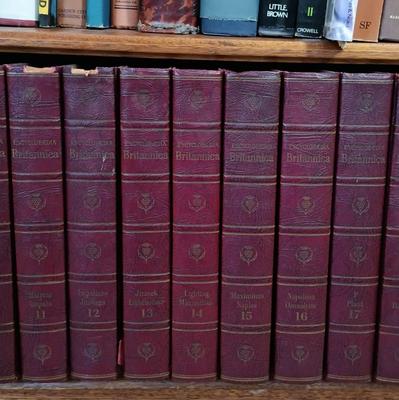 LOT 348: Encyclopedia Britannica 1965 Volumes 1 - 23 w/ Index & Book of the Year 1966 - 1974