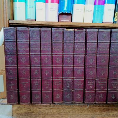 LOT 348: Encyclopedia Britannica 1965 Volumes 1 - 23 w/ Index & Book of the Year 1966 - 1974