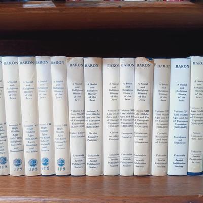 LOT 349: Salo W. Baron 'A Social and Religious History of the Jews' Volumes 1 - 18 & 'History and Jewish Historians'