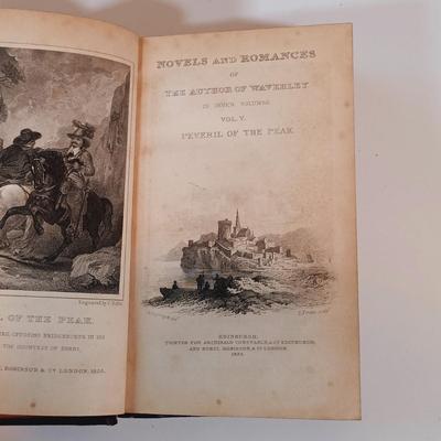 LOT 350: Antique / Vintage Book Collection- 1825 Scott's Novels & Romances, 1870 The History and Literature of the Israelites...