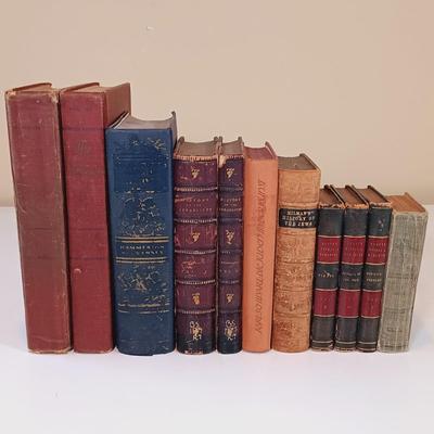 LOT 350: Antique / Vintage Book Collection- 1825 Scott's Novels & Romances, 1870 The History and Literature of the Israelites...