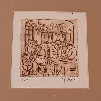 LOT 351: Esther Lurie's Rare Postcard Collection 'Ghetto - A Living Witness' Drawings from Kovno, Signed and Numbered...