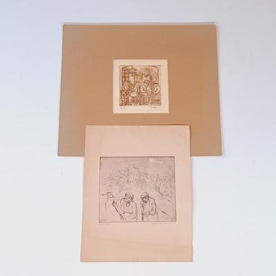 LOT 351: Esther Lurie's Rare Postcard Collection 'Ghetto - A Living Witness' Drawings from Kovno, Signed and Numbered...