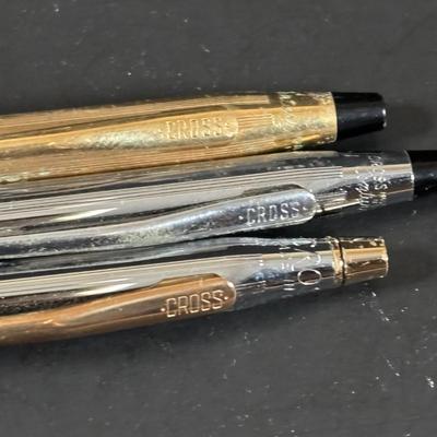 LOT 352: Cross Pen Collection along w/Chromatic & Wooden Pens & Signed Print