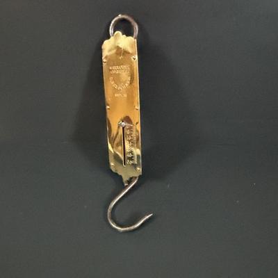 LOT 353: Vintage C. Forschner Hanging Scale & Hanging Cylinder Scale