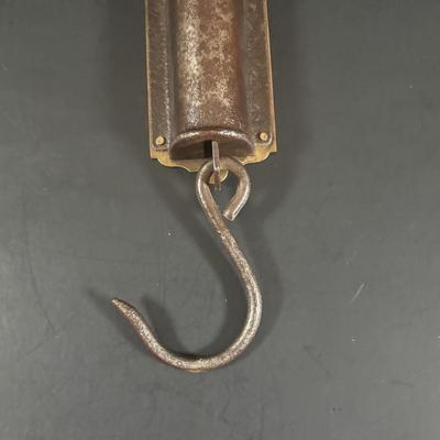 LOT 353: Vintage C. Forschner Hanging Scale & Hanging Cylinder Scale