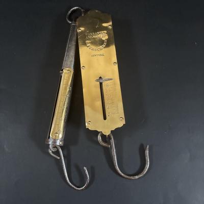 LOT 353: Vintage C. Forschner Hanging Scale & Hanging Cylinder Scale