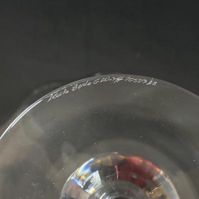 LOT 355: Beautiful Goran Warff Kosta Boda Linne Footed Large Bowl