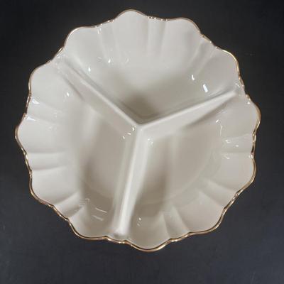 LOT 356: Lenox Vase, Divided Nut/Candy Dishes