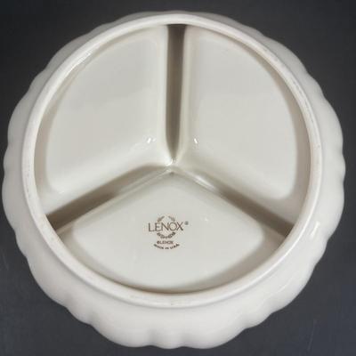 LOT 356: Lenox Vase, Divided Nut/Candy Dishes