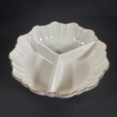 LOT 356: Lenox Vase, Divided Nut/Candy Dishes