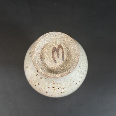 LOT 358: Drip Glaze Pottery Vase, Pottery Bud Vase & Initialed DW Pottery Bowl