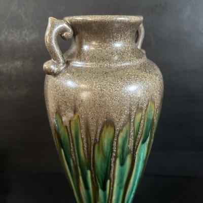 LOT 358: Drip Glaze Pottery Vase, Pottery Bud Vase & Initialed DW Pottery Bowl