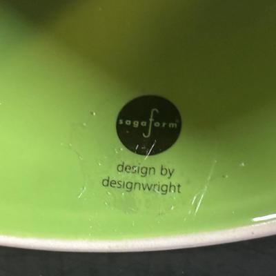 LOT 360: Pottery Egg Shaped Vases,Design by Designwright Upside Down Vase, Pottery Barn Square Metal Flower Holder w/Flower Frog